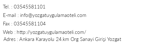 Yozgat Uygulama Oteli telefon numaralar, faks, e-mail, posta adresi ve iletiim bilgileri